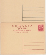Ital. Eritrea/UNO - 15+35 C. Ganzsache 2 Karten ungebraucht