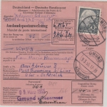 BRD - 50 Pfg. Heuss I Postanweisung n. ÖSTERREICH Gmund - Thenning 1955