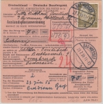 BRD - 70 Pfg. Heuss I Postanweisung n. ÖSTERREICH Bad Wiessee - Innsbruck 1955