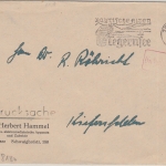 BRD - Tegernsee 1949 Gebühr bezahlt Ra1 + Notopfer Drucksache n. Kiefersfelden