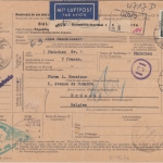 DDR - 1 M. Pieck u.a. Luftpost-Paketkarte n. BELGIEN Hohenstein-Ernstthal 1961