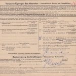 BRD - 3x100+50 Pfg. Brandenburger Tor Paketkarte n. BELGIEN Gerolzhofen 1968