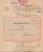 Bayern - 3x10 Pfg. Wappen Post-Zustellurkunde Ipsheim - Uffenheim 1902