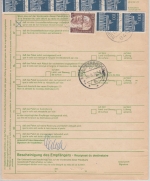 BRD - 20x100 Pfg. Brandenburger Tor u.a. Paketkarte i.d. SCHWEIZ Burglengenfeld