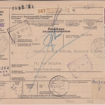 BRD - 2x1 M.+25 Pfg. Heuss Paketkarte n. BELGIEN Zell ü. Esslingen 1955