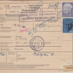 BRD - 2 M. Heuss u.a. Paketkarte n. BELGIEN Ludwigsburg 3 - Brüssel 1961