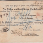 DR - Heidelberg Stadtpostexpedition Ra3 Auslagen-Paketbegleitbrief 1873