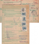 BRD - Wernau Neckar 1974 4,60 M. Postfreistempel Paketkarte n. KROATIEN