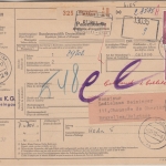 BRD - 2x3+2 M. Heuss u.a. Paketkarte n. BELGIEN Hattenheim - Brüssel 1962