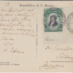 San Marino - 25 C. Delfico Bogenecke u.a. Karte n. Soltau 1935
