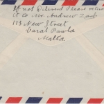 Malta - 3+6 P. Freimarken Luftpostbrief n. ENGLAND Cospicua - London 1945