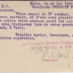 Malta - 1+1/2 P. Melita/Überdruck Firmenkarte n. FRANKREICH Valletta Paris 1926