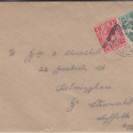 Malta - 1/1 P. Melita +1 P. Georg V. Brief n. ENGLAND Valletta 1923