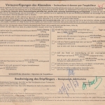BRD - 4x100 Pfg. Brandenburger Tor Paketkarte/Sperrgut n. BELGIEN Ludwigstadt