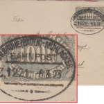 DR-Infla - Bahnpost Karlsruhe Mühlacker Z.1221 Brief Durlach - Stuttgart 6.8.23