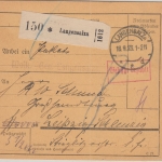 DR-Infla - Langensalza 18.9.23 Ra1 Gebühr bezahlt Paketkarte n. Leipzig