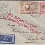 Niederl. Indien - 30/40 C. Flugpostmarke/Überdruck u.a. Luftpostbrief Medan 1932