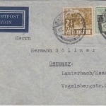 Niederl. Indien - 42 1/2 C. Flugpost/Überdruck u.a. Luftpostbrief Bandoeng 1936