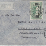 Niederl. Indien - 12 1/2 C. Wohlfahrt ua. Luftpostbrief Soerabaja Stuttgart 1935