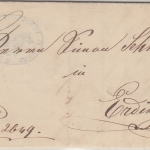 Bayern - oMR 647 HKS Bergen 1/10 3 Kr. Wappen/geschn. Brief n. Erding 1868