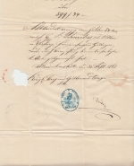 Bayern - oMR 647 HKS Bergen 1/10 3 Kr. Wappen/geschn. Brief n. Erding 1868