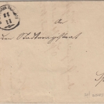 Bayern - Schwabach 11/11 22mm- Zier-K1 3 Kr. Wappen/geschn. Brief n. Spalt 1870