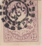 Bayern - 12 Kr Wappen/geschn. Brief i.d. SCHWEIZ oMR 325 L2 München Bahnh. 1868