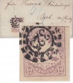 Bayern - 12 Kr Wappen/geschn. Brief i.d. SCHWEIZ oMR 325 L2 München Bahnh. 1868