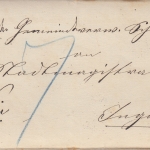 Bayern - 7 Kr Wappen/geschn. oMR 227 Zier-K1 Ingolstadt "Wendebrief" 1869