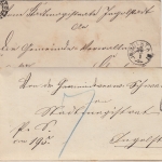 Bayern - 7 Kr Wappen/geschn. oMR 227 Zier-K1 Ingolstadt "Wendebrief" 1869