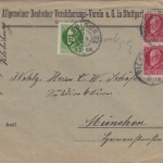 Bayern - 2x10+5 Pfg. Ludwig Brief Vilsbiburg - Stuttgart 1919 - Besonderheit !