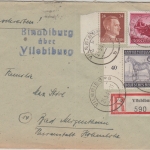 DR - Binabiburg ü Vilsbiburg Landpost-L3 Einschreibebrief n Bad Mergentheim 1944