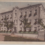 Bayern - Eggenfelden Mädchenschule farb. AK gelaufen 1934