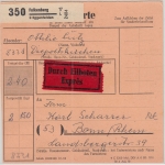BRD - Falkenberg ü. Eggenfelden Eilboten-Paketkarte n. Bonn 1963