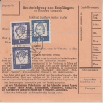 BRD - Falkenberg ü. Eggenfelden Eilboten-Paketkarte n. Bonn 1963