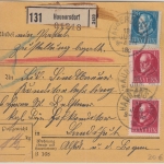 Bayern - 2x10+20 Pfg. Ludwig Paketkarte Haunersdorf - Landshut 1918