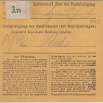 Bayern - 2x10+20 Pfg. Ludwig Paketkarte Haunersdorf - Landshut 1918