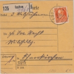 Bayern - 30 Pfg. Ludwig Paketkarte (3 Rebhühner !) Egglham - Pfarrkirchen 1917