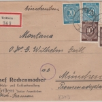 All.Bes./Kontrollrat - Triftern 23.4.47 Einschreibebrief n. München