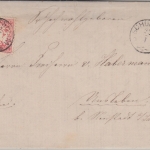 Bayern - Bischofsheim 22/1 Zier-K1 3 Kr. Wappen Brief Bauersberg - Unsleben 1871