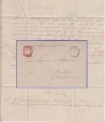Bayern - Bischofsheim 22/1 Zier-K1 3 Kr. Wappen Brief Bauersberg - Unsleben 1871