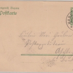 Bayern - Haberskirchen 1. OKT 10 K2 5 Pfg. Ganzsache n. Aschbach