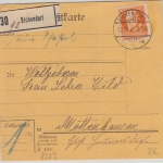Bayern - 30 Pfg. Ludwig Paketkarte Eichendorf - Mettenhausen 1916