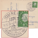 BRD - Regen EM Eisschiessen 1960 SST Karte n. Metten