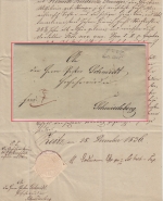 Preussen - Zeiz (Zeitz) 1836 Francobrief n. Schmiedeberg - mit Inhalt -