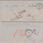 Thurn&Taxis/Österreich - Sonneberg 28/4 Portobrief n. Steyr 1854