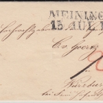 Thurn&Taxis/Bayern - Meiningen 13. JUL 1837 L2 Portobriefchen n. Würzburg