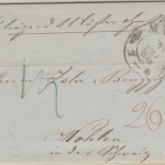 Thurn&Taxis/Schweiz - Mainz 7.2.1845 "Muster ohne Wert" n. Wohlen 1834