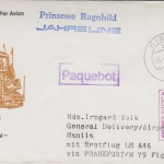 Schweden - LH-Erstflug FFM Manila DC10 Zuleitungspost Schiffspost 17.4.1981
