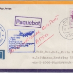 Schweden - LH-Erstflug FFM Kuala Lumpur DC10 Zuleitungspost/Schiffspost 1.4.1980